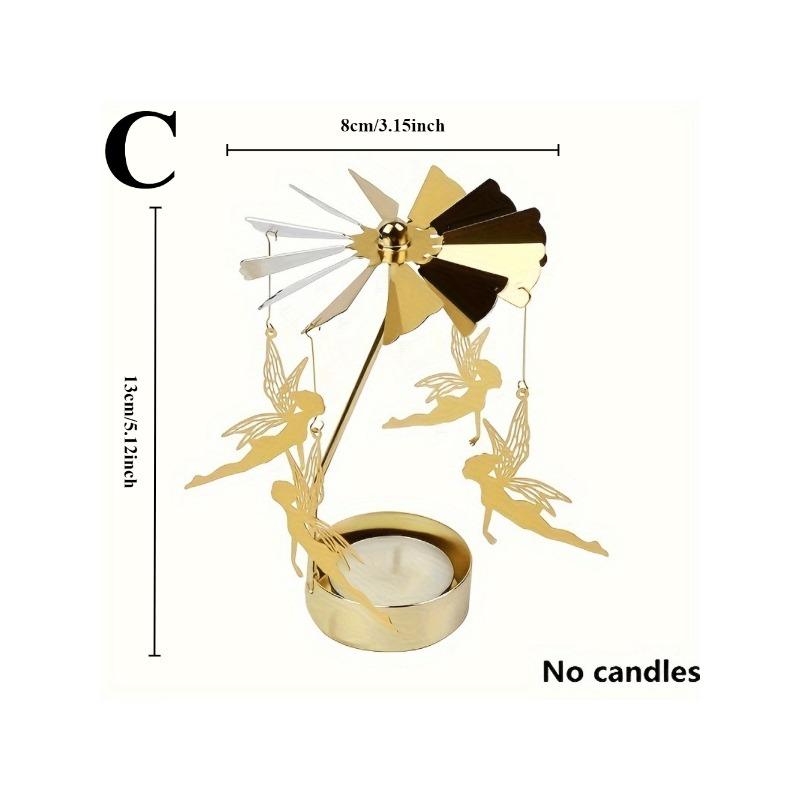 Rotating Metal Heat Candle Holder Spinning Tealight Stand for Festive Occasions Ideal Table Centerpiece and Decorative Accent
