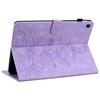 For Samsung Galaxy Tab S6 Lite (2020)/(2022)/(2024) Case Lily Flower Imprint Card Holder Leather Tablet Cover