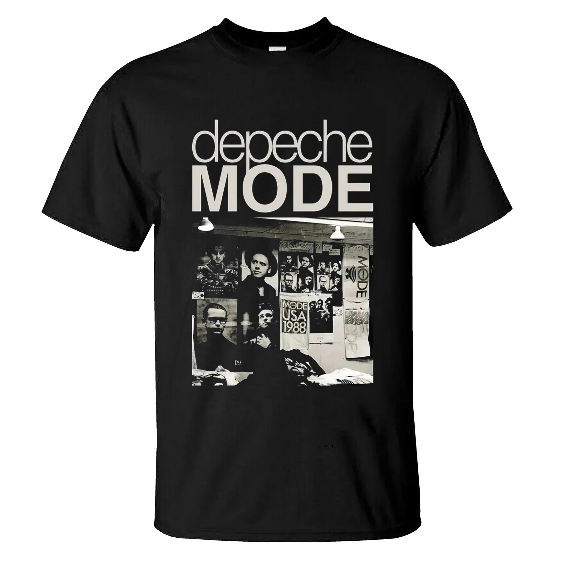

2025 Дивовижні Футболки Чоловічі Жіночі Рожеві Топи Чорні Від Depeche Cool Mode Футболка Повсякденна Оверсайз Рок-музика Літо Бавовна Короткий рукав 2XL