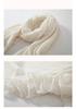 Women's 100% Cashmere Scarf - Soft, Warm, Elegant Knit with Tassels for Autumn and Winter.