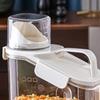 Plastic Kitchen Canister with Airtight Lid Large Food Storage Container Clear Jar Cap with Scales for Flour Coffee Beans