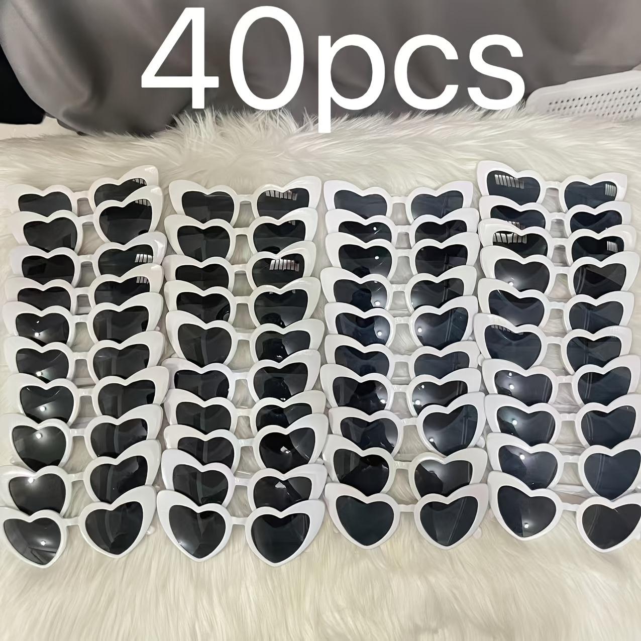 40 Stück Herzförmige Brillen Hochzeitsfeier Verwendung Geburtstagsgeschenk Geburtstagsgeschenk Junggesellenabschied Verwendung Partybedarf Halloween Weihnachtsgeschenk black