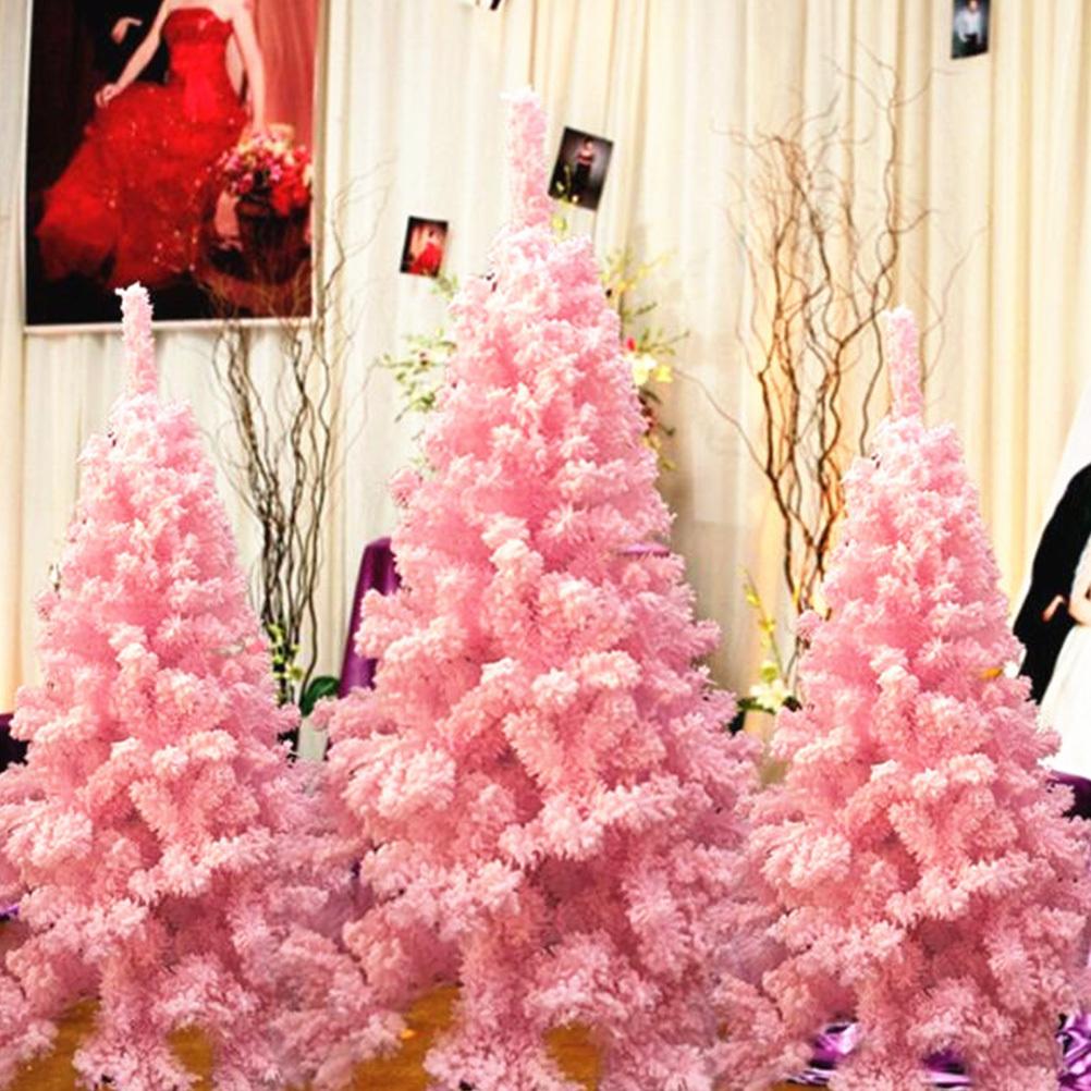 60 см Розовый Ворсистый Рождественский Елка Маленькое Дерево Украшения Отличный Рождественский Подарок для и Семей Рождественский Аксессуар other
