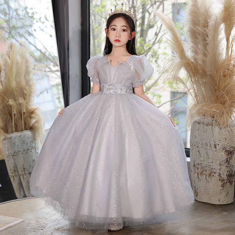 Girls' Elegant Princess Dress for Weddings, Birthdays, and Performances