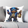 Hip Hop Cool Rapper Bear Pillowcase Polyester Linen Velvet Printed Zip Decor Pillow Case Bed Cushion Cover