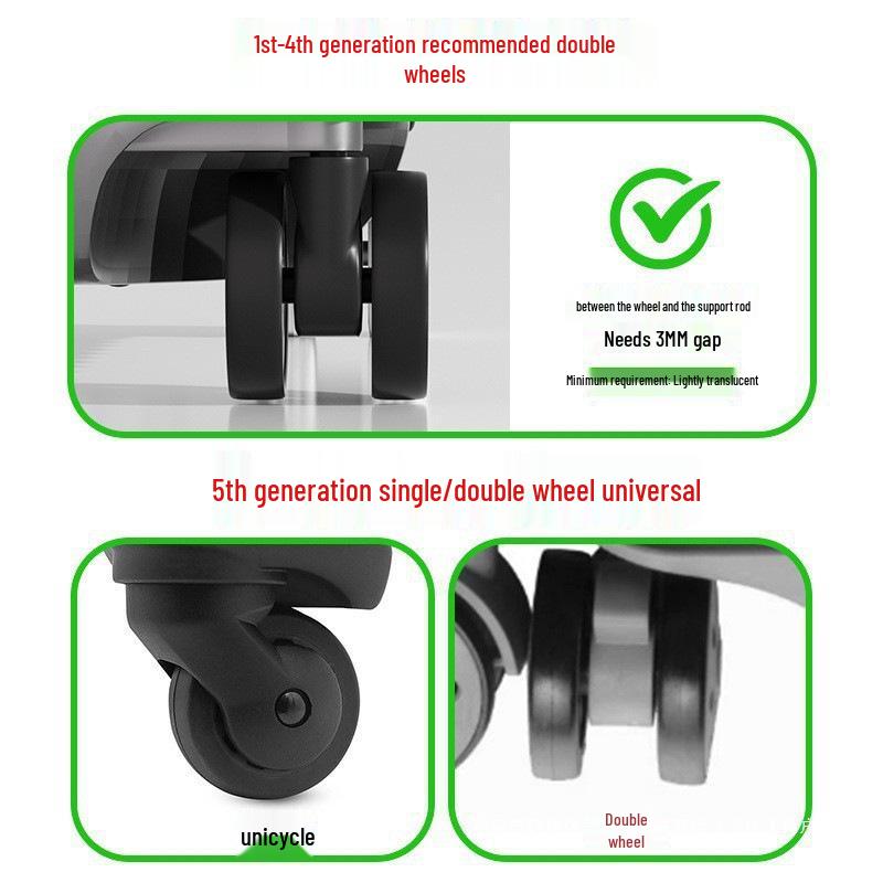 Luggage Wheel Protector Set: Silent Silicone Replacement Casters for Travel Suitcase