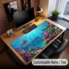 Fish Ocean Theme Custom Mouse Pad Personalized With Name Text Customized Desk Mat For Office Home Decor