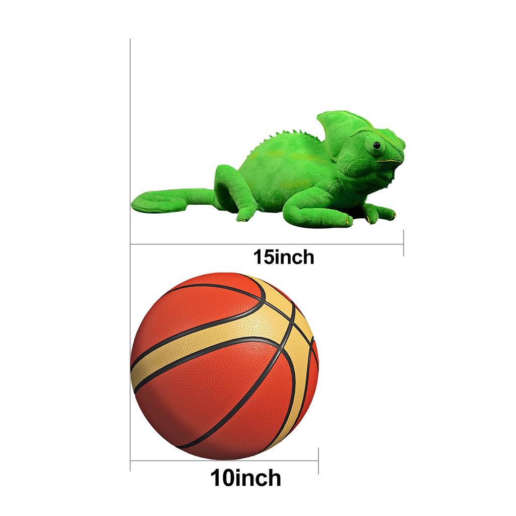15-inch Green Chameleon Plush Toy, Realistic Chameleon, Perfect Gift for Kids