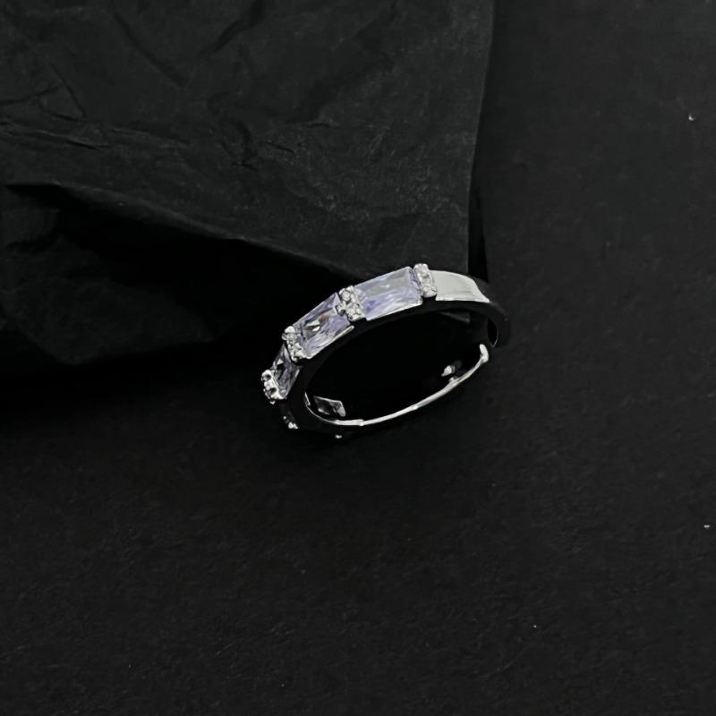 1PC Zircon Ring Luxury Personality Women Simple Fashion Full Oval Zircon Rings Wedding Party Jewelry Gifts