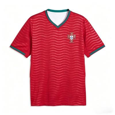 Maglia da Calcio Casa Portogallo Estate 2026 T-shirt, Maglia da Calcio Traspirante ad Asciugatura Rapida da Uomo Maglietta per tifosi Top, Maglietta per Famiglia
