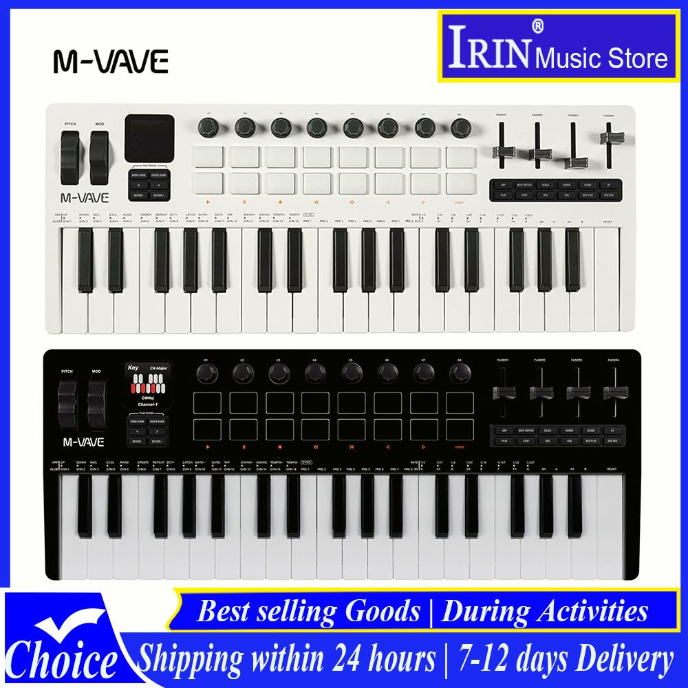 M-VAVE SMK-37 PRO 37 key Keyboard Supports Wireless Connection to Multiple Systems 3 Octave Range MIDI 16 Drum Pads Sound Source