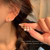 Pearl Zircon Love Stud Earrings Women's Exquisite Small Earrings Niche Earrings