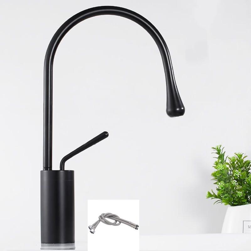 TLXT Tall Golden Water Drop Basin Faucet