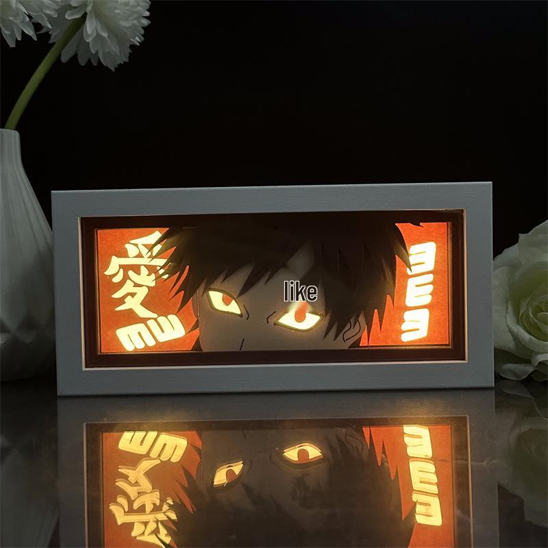 Naruto Anime Paper Carving Lamp: Desktop Ornament & Photo Frame Figurine