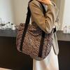 Canvas Large Capacity Shopping Totes Winter New Luxury Handbags Oversized Leopard Prints Shoulder Bags for Women Deformable CLE