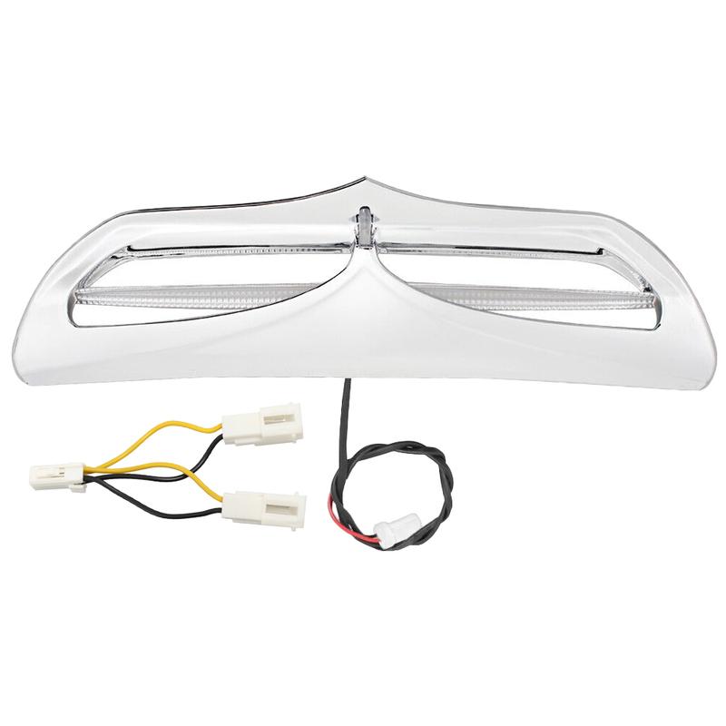 1PC Motorcycle Front Batwing Fairing Vent Trim with LED Accent Lights Cover Fit for Harley Street Glide (EFI)-FLHX 2014-2016