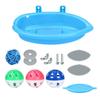 Interactively Mirrored Bird Bath Toy Wall Mounted Bird Bathing Tub Pool Toy for Cockatiels Parakeets Finches