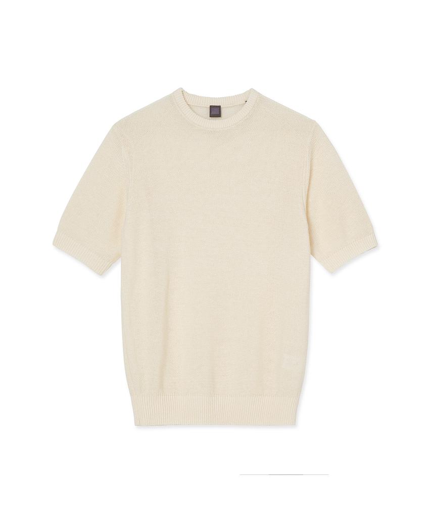 IOLO Cool Linen Half Crewneck_Ivory