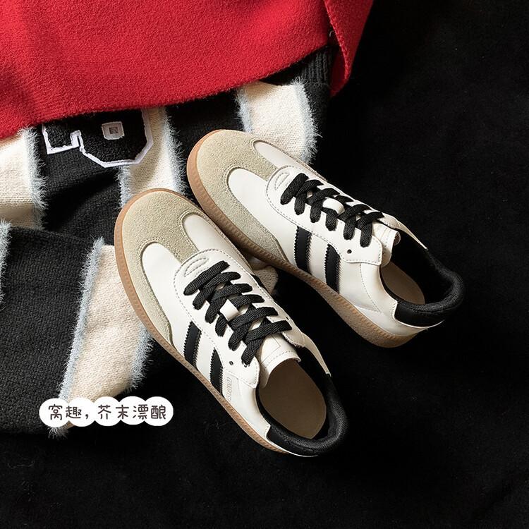 Retro Dexun Shoes 2025 Summer and Autumn New Women's Shoes American Versatile Flat-bottomed Sports and Leisure Board Shoes
