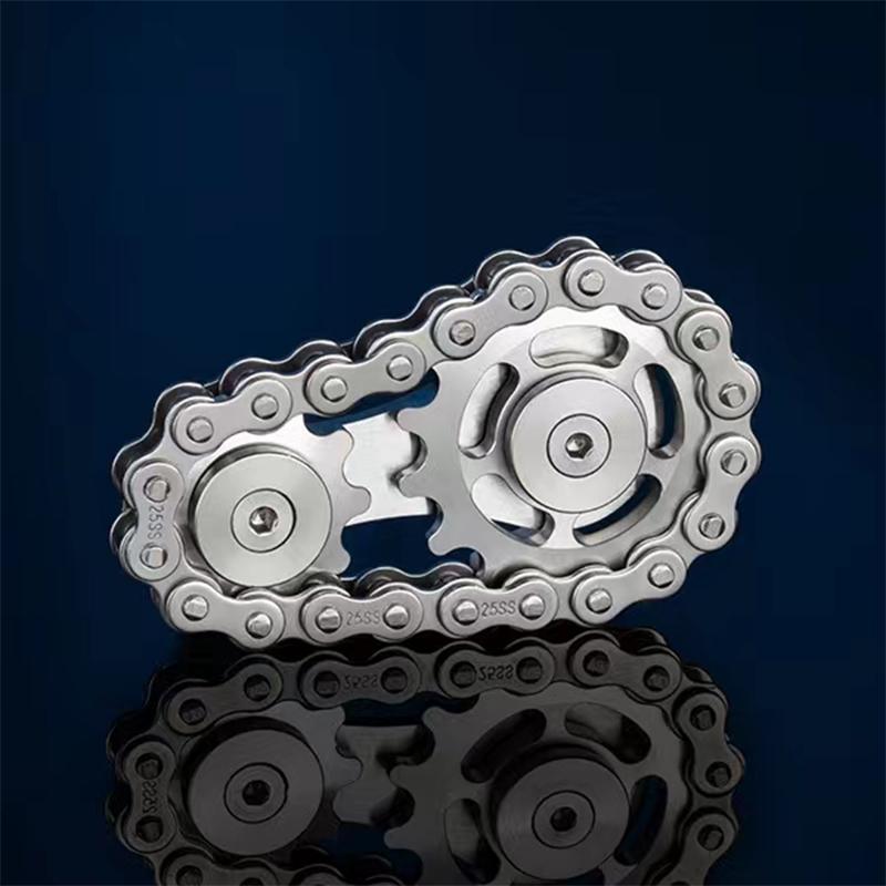 Kovový ruční spinner řetězové ozubené kolo Metal Fidget Spinner pro dospělé EDC fidget hračky Focus ADHD kancelářské hračky pro úlevu od stresu