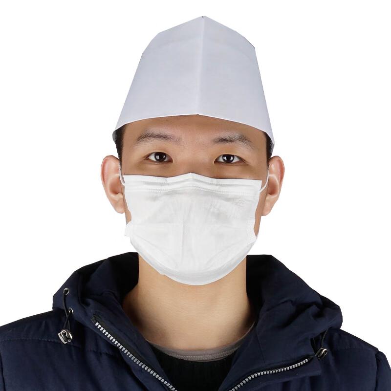 Disposable Non-woven Thickened Chef Hats (100-Pack)