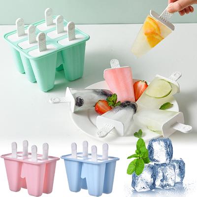 4 Pieces Silicone Popsicle Molds BPA Free Ice Pop Molds Easy Release with Reusable DIY Homemade Easy Release Ice Pop Make
