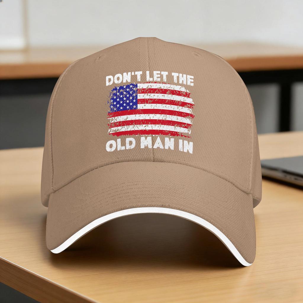 Dont let The Old Unisex in Vintage American Flag Casual Baseball Cap Hats Summer Women Unisex Baseball Caps