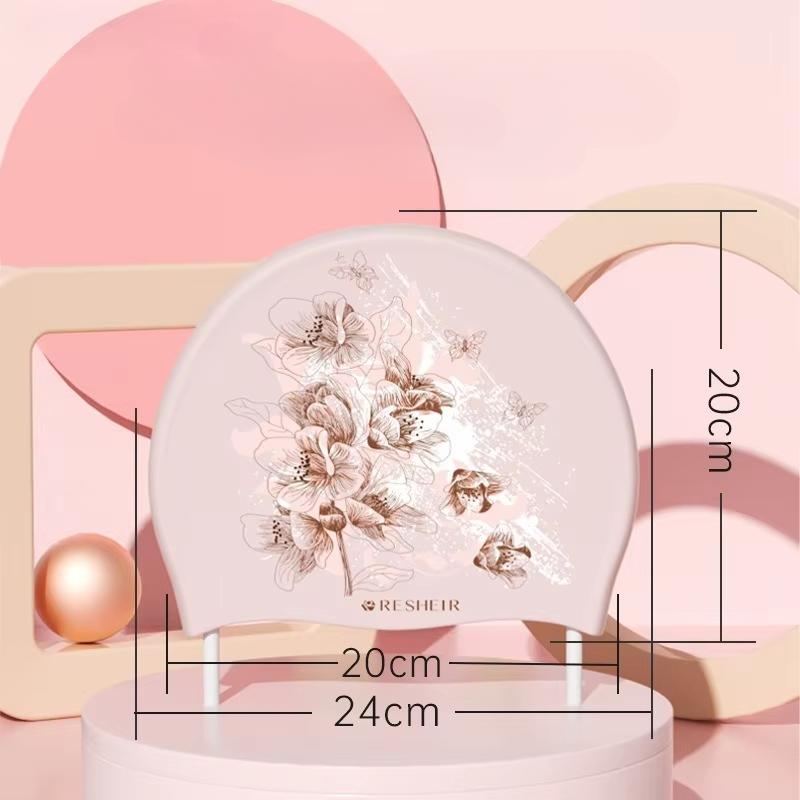 Printed Waterproof Adult Women Swimming Cap Silicone Elastic Comfortable Professional Sport Swimming Caps Swimming Accessories