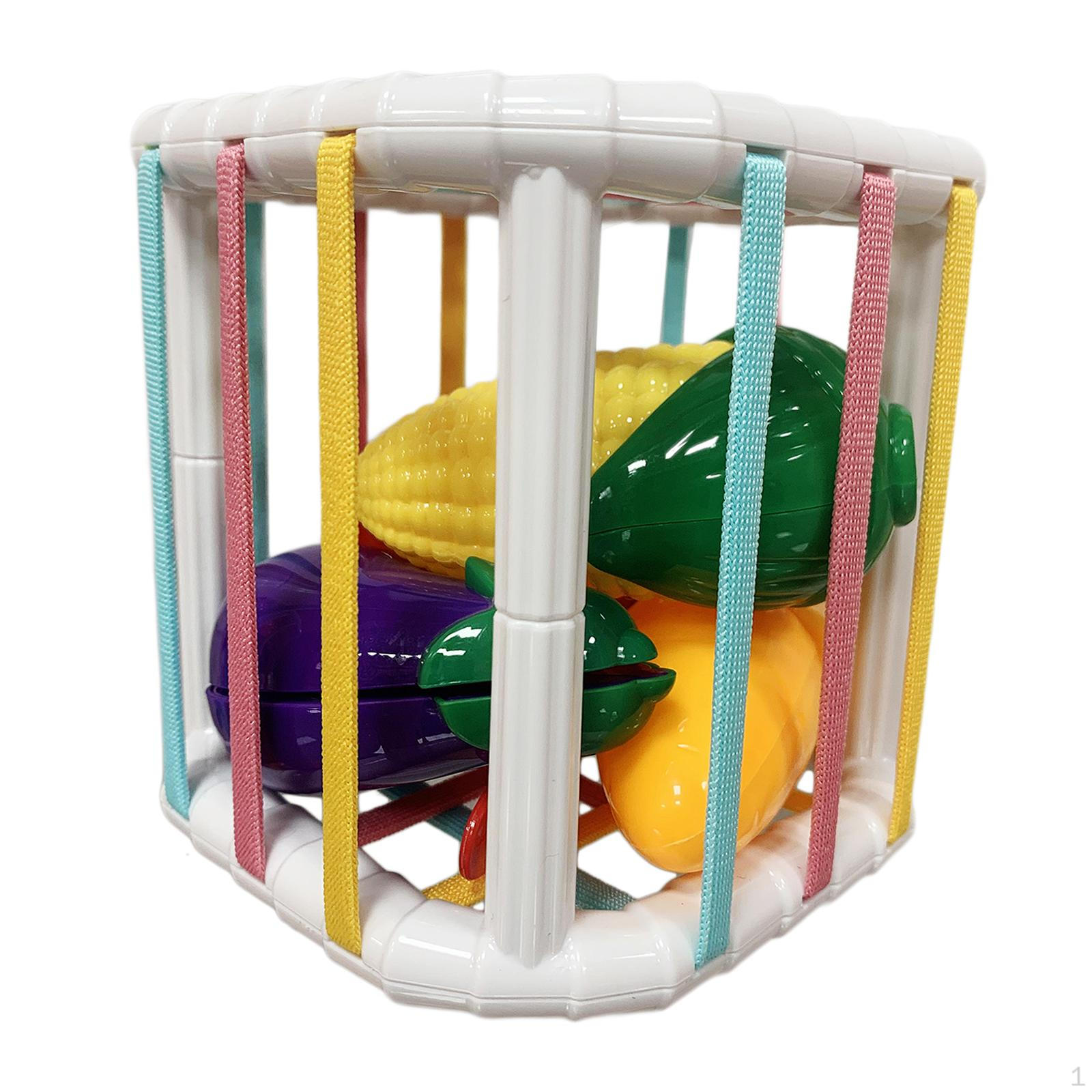 

Детская игрушка-сортер по форме, сенсорная корзина, развивающие игрушки Монтессори, распознавание цветов, дошкольное образование vegetables