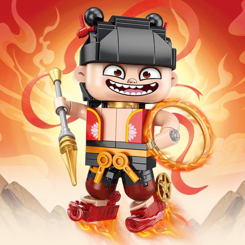 Compatible Lego Nezha Reborn & Ao Bing Cartoon Assembly Building Blocks & Gifts
