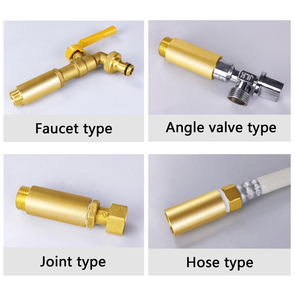 Pack Of 2 Brass?1/2inch Faucet Extension Water Pipe Fitting Brass?1/2inch Valve Extension Corrosion Resistant for Plumbi