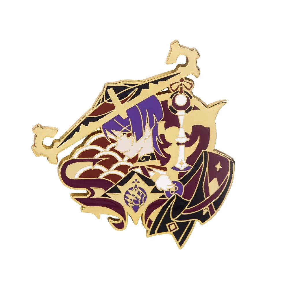 Genshin Impact Enamel Pin Brooch Naganohara Yoimiya Manyo Kamisato Ayaka Gan Yu Medal Brooch Game Fans Collect Badge Jewelry