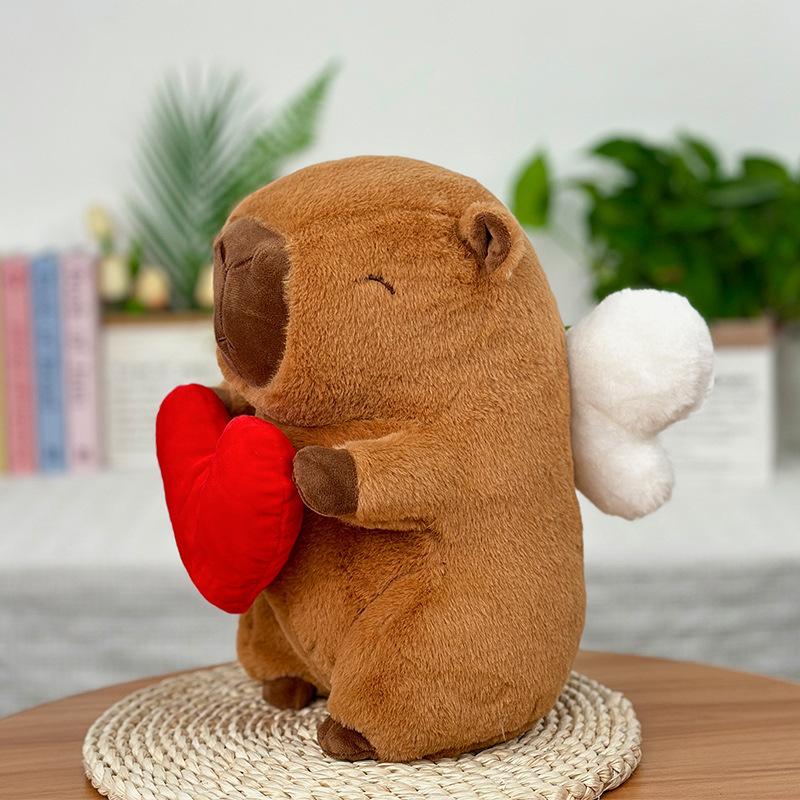 Angel Capybara Doll 1 Meter Large Plush Toy Video Game City Scissors Machine Doll Wedding Interactive Doll