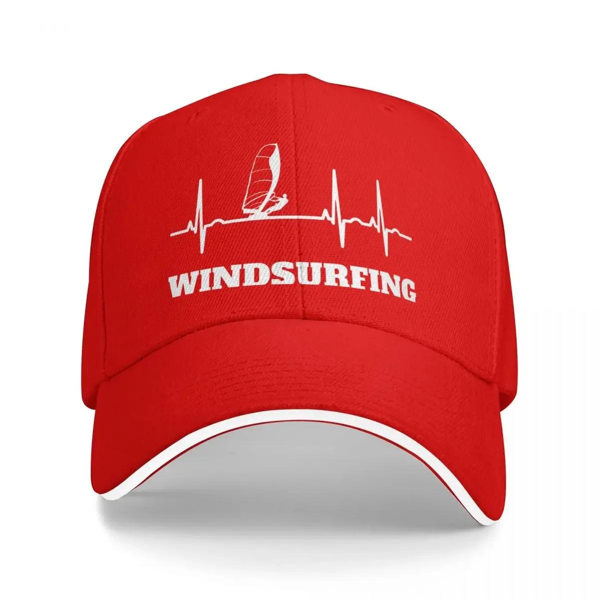 Windsurfer Heartbeat Windsurfing Baseball Caps Sun Caps Unisex Women Hats One Size