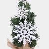 Yousheng 36 Pcs Christmas Snowflake Ornaments Glittered Snowflake Hanging Decoration for Christmas Indoor Winter Wonderland Decor