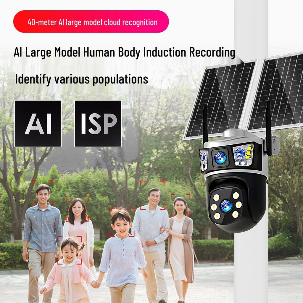 Ultra HD Solar-Powered Night Vision Surveillance Camera with Remote Mobile Access