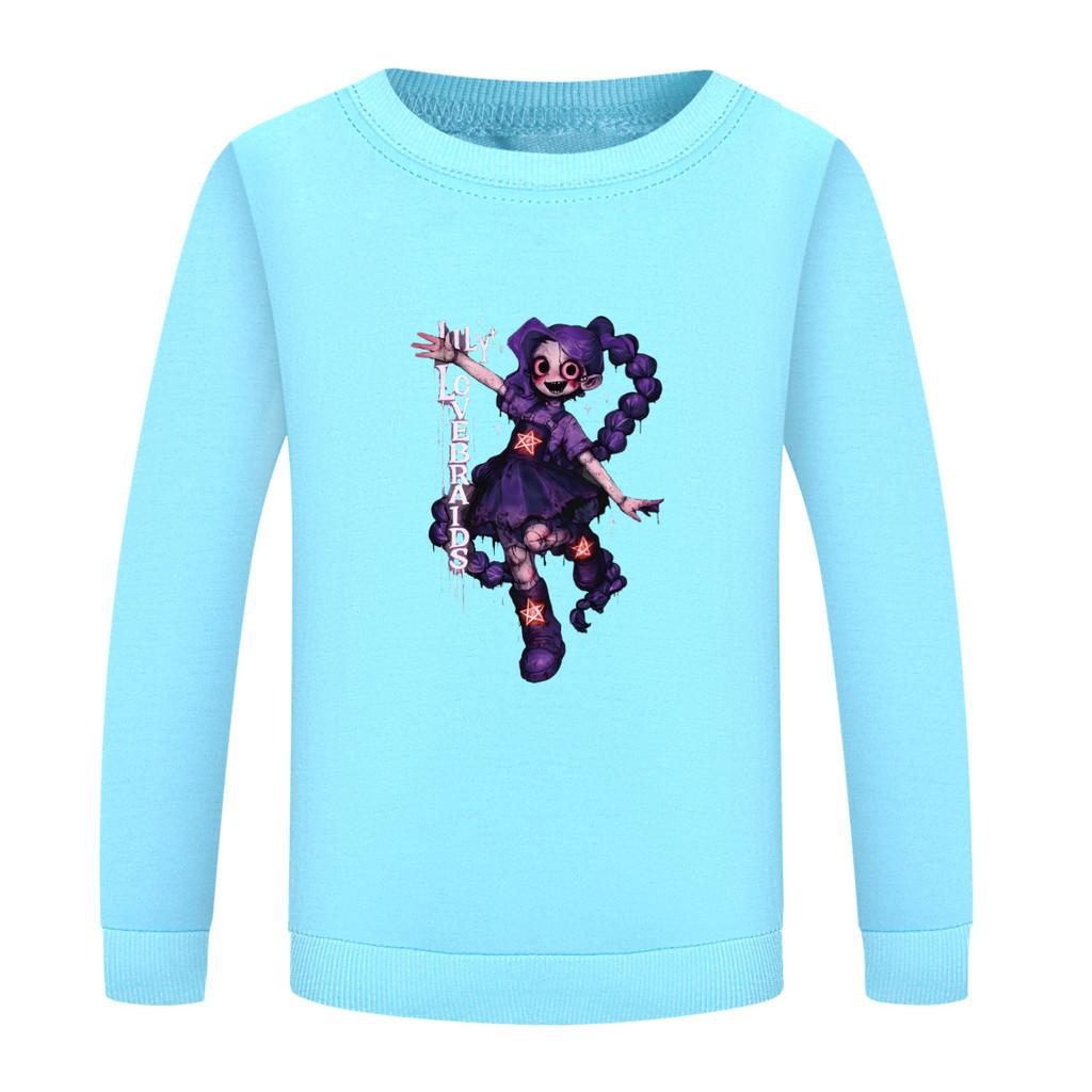 5583 Multi-color Girls Lily Lovebraids Printed Long Sleeves Sweatshirt Top