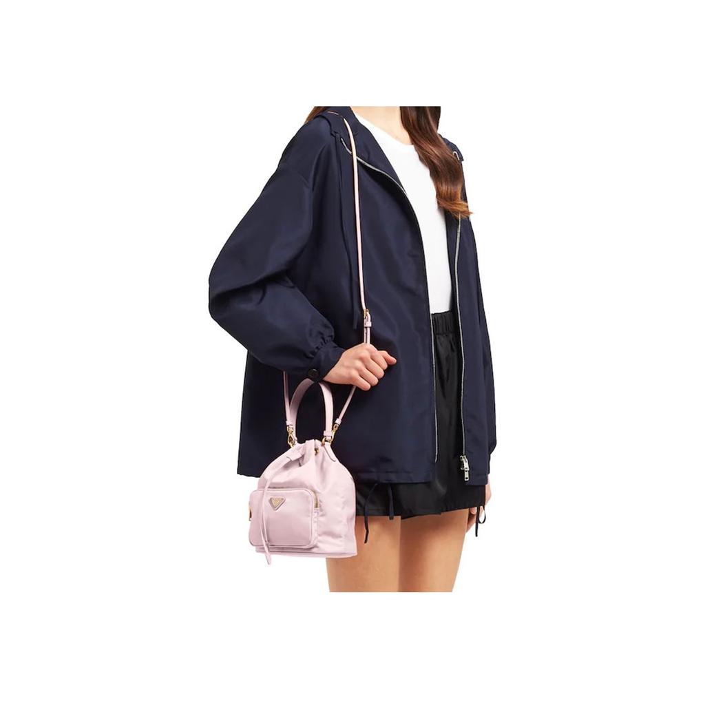 Prada Duet Bucket Shoulder Bag Rose Women Shoulder_bags Pink 1BH038-RV44-F0E18