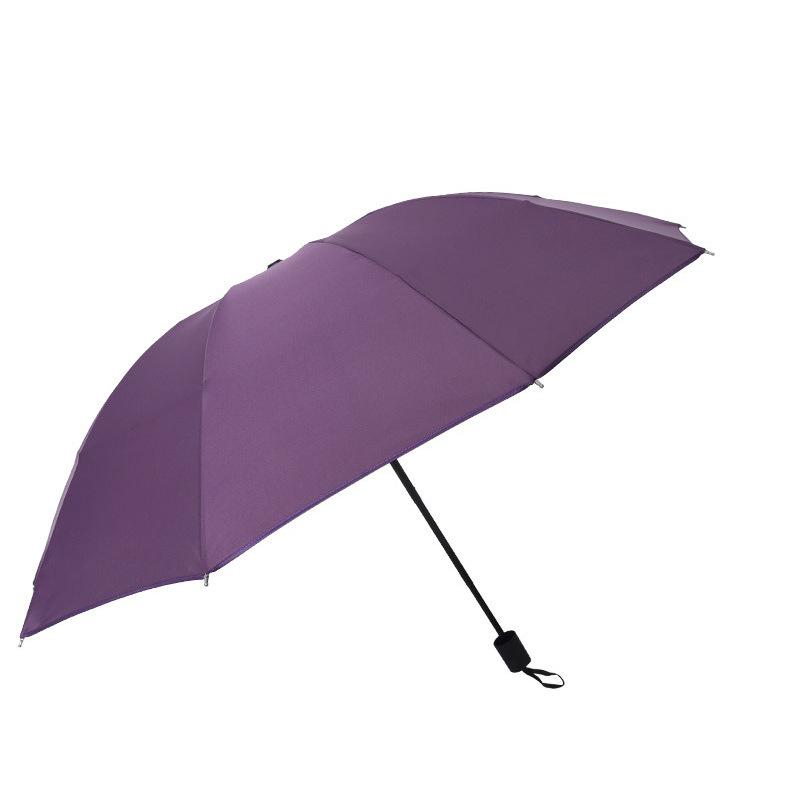 Wow, parapluie personnalisé en gros, parapluie agrandi, parasol solaire pliable en vinyle, parapluie publicitaire pliable à trois volets logo.