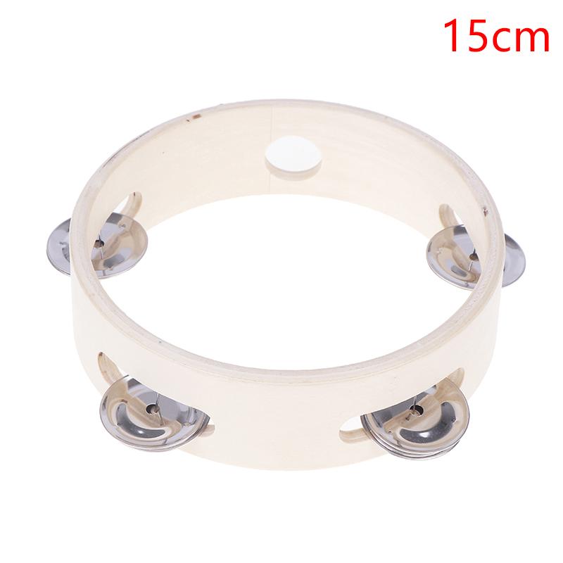 4/6/7/8 Inch Hand Held Wood Headless Tambourine Percussion Hand Drums Educational Toys Orff Musical Instruments For Kids