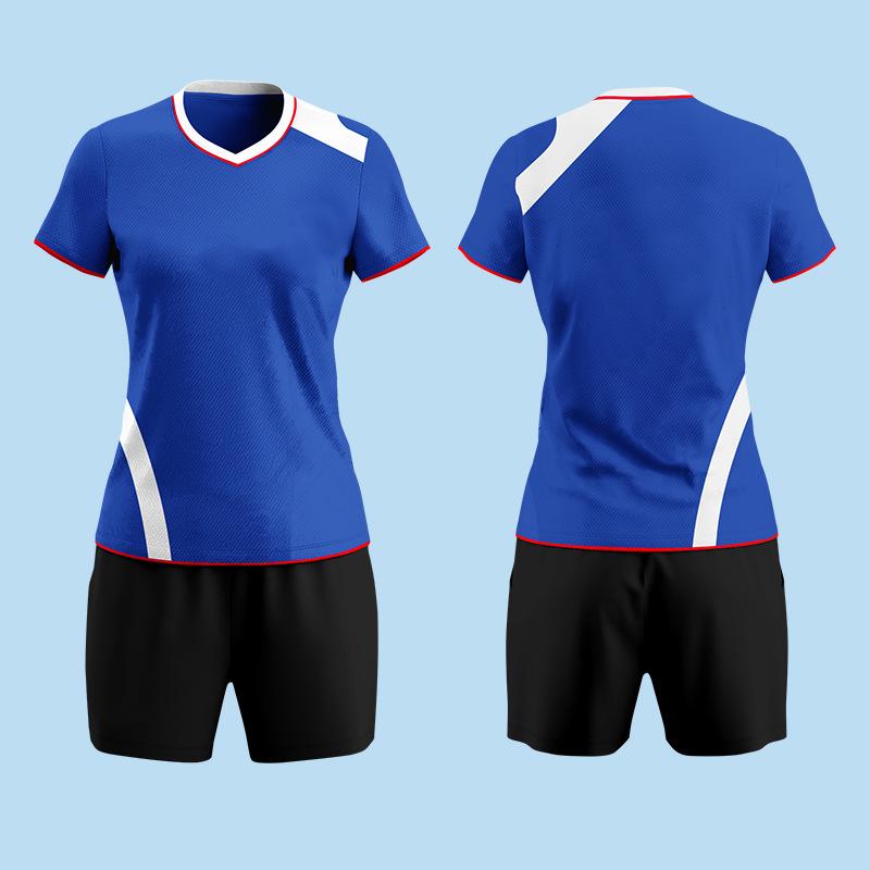 Women's & Men's Volleyball Team Uniform Set - Short-Sleeved, Professional Training Suit with Printed Numbers