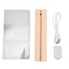 Instant Photo Frame Wooden Base Transparent Acrylic Panel Decorative 3in Picture Frame