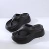 Hao Li Jia Women's Summer Thick Sole Height-Boosting Non-Slip Odor-Resistant EVA Flip Flops