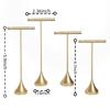 GISELA D Earring 4pcs Gold Earring Display Stand for Selling T Stand Retail Display Holder for T Bar Jewelry Organizer for Show Online for Photoshoot