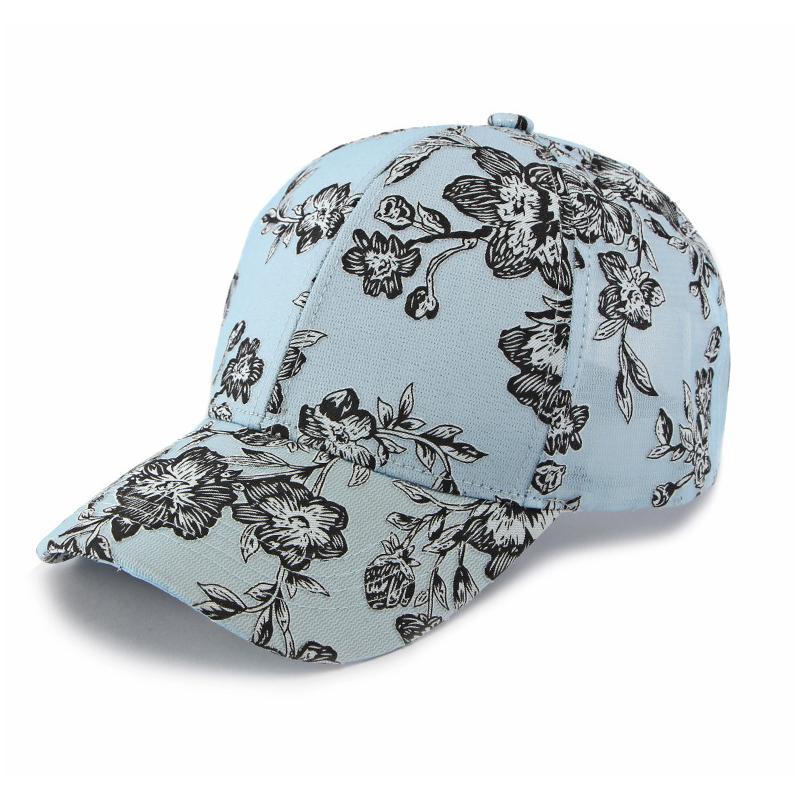 Baseballkappe mit Blumenmuster Atmungsaktiver Sonnenhut für Damen Herren Verstellbarer Visier für Outdoor-Sport