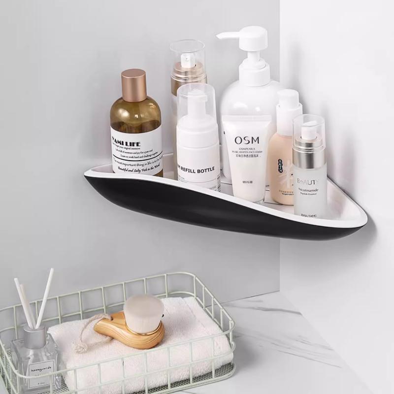 1 Piece Corner Bathroom Storage Rack Shampoo and Cosmetics Storage Rack Wall Mounted Bathroom Accessory