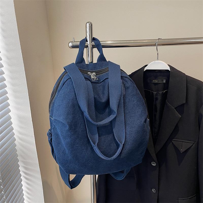 Neuer beliebter Damenrucksack Retro-Denim lässige Umhängetasche große Kapazität einfache Pendler-Studententasche