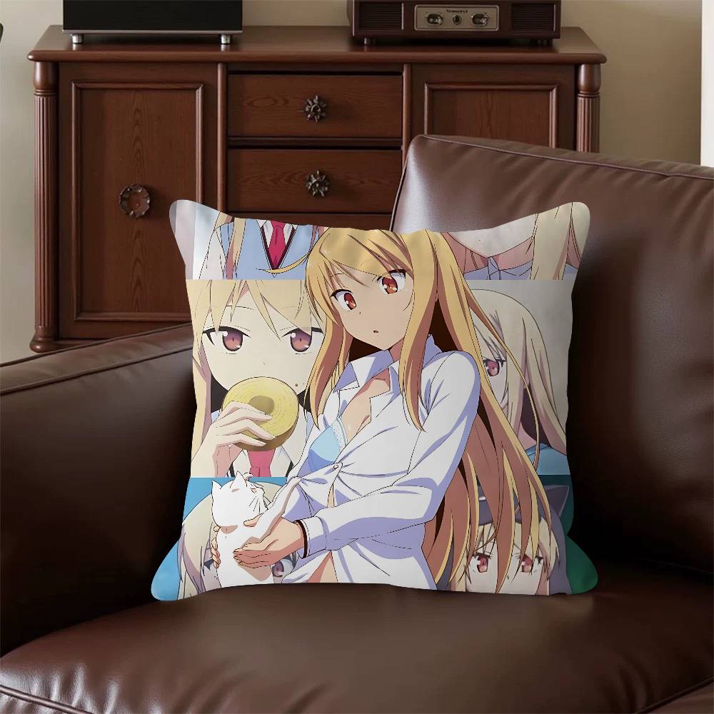 

M-Mashiro Shiina Cushion Cover Pillow Cover Decor Pillowcase Printed Cushion Case For Couch 16x16Inch