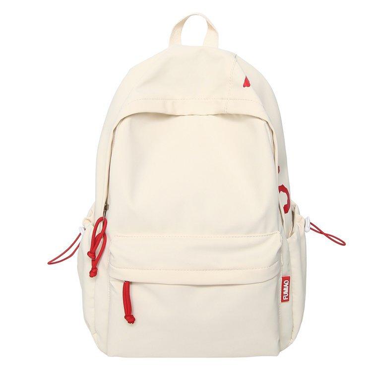 Schoolbag Korean version ins Large capacity solid color campus simple and lightweight versatile letter schoolbag 3rd to 6th grade students shoulder