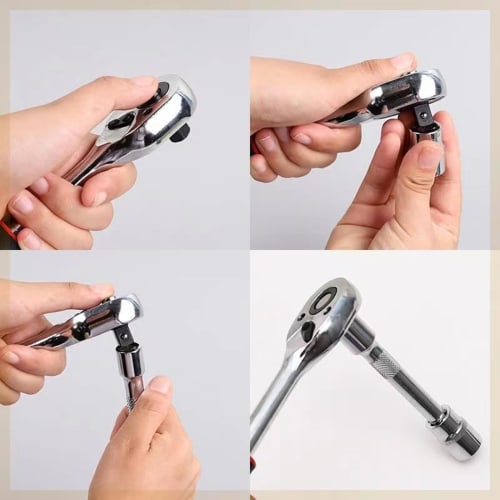 12-Piece Hex Socket Wrench Set with 6.35mm (1/4") Drive, for Vehicle Maintenance and Repair, Cars and Motorcycles, Includes Holder (Small)